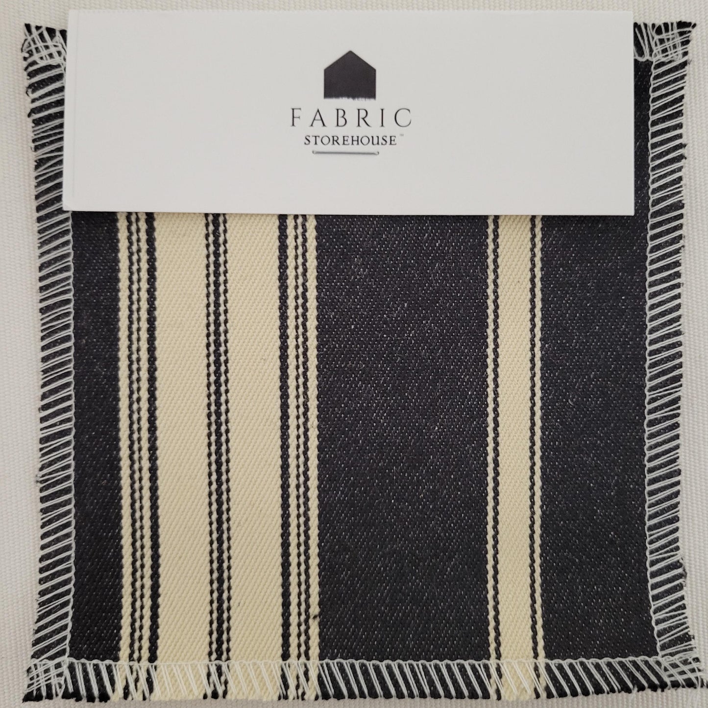 Black & Cream Ticking Stripes