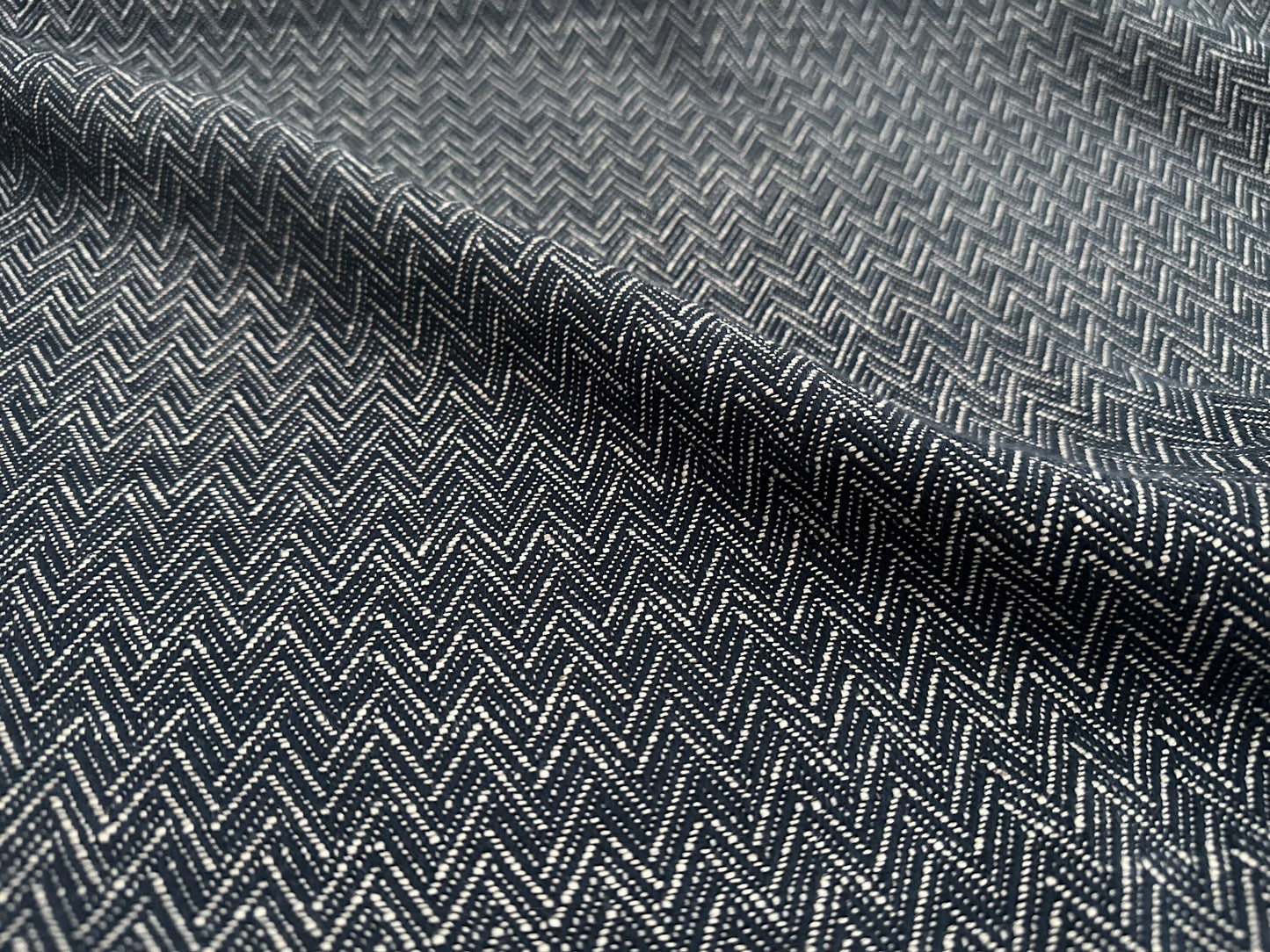 Blue Herringbone