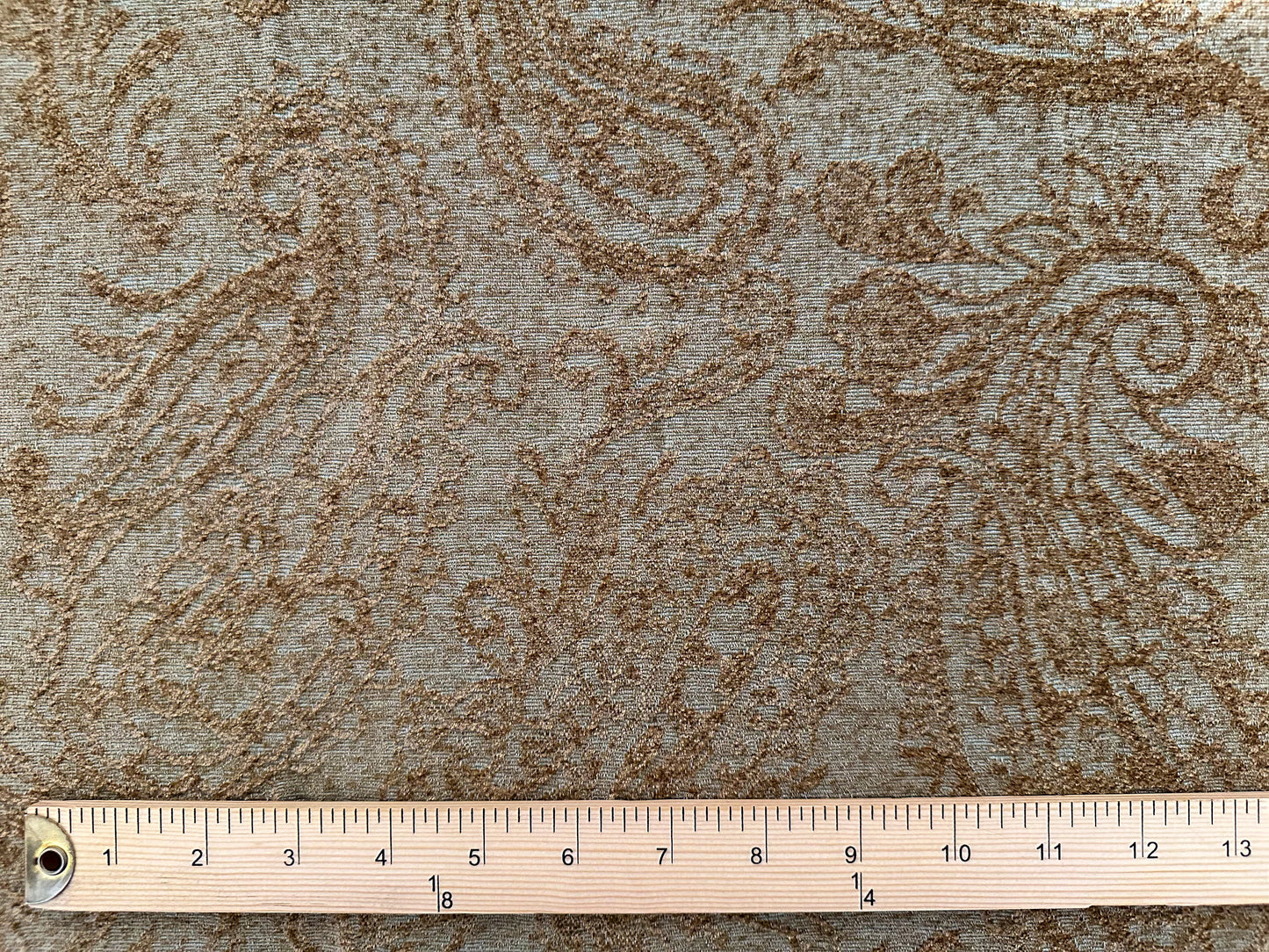 Green Paisley Velveteen