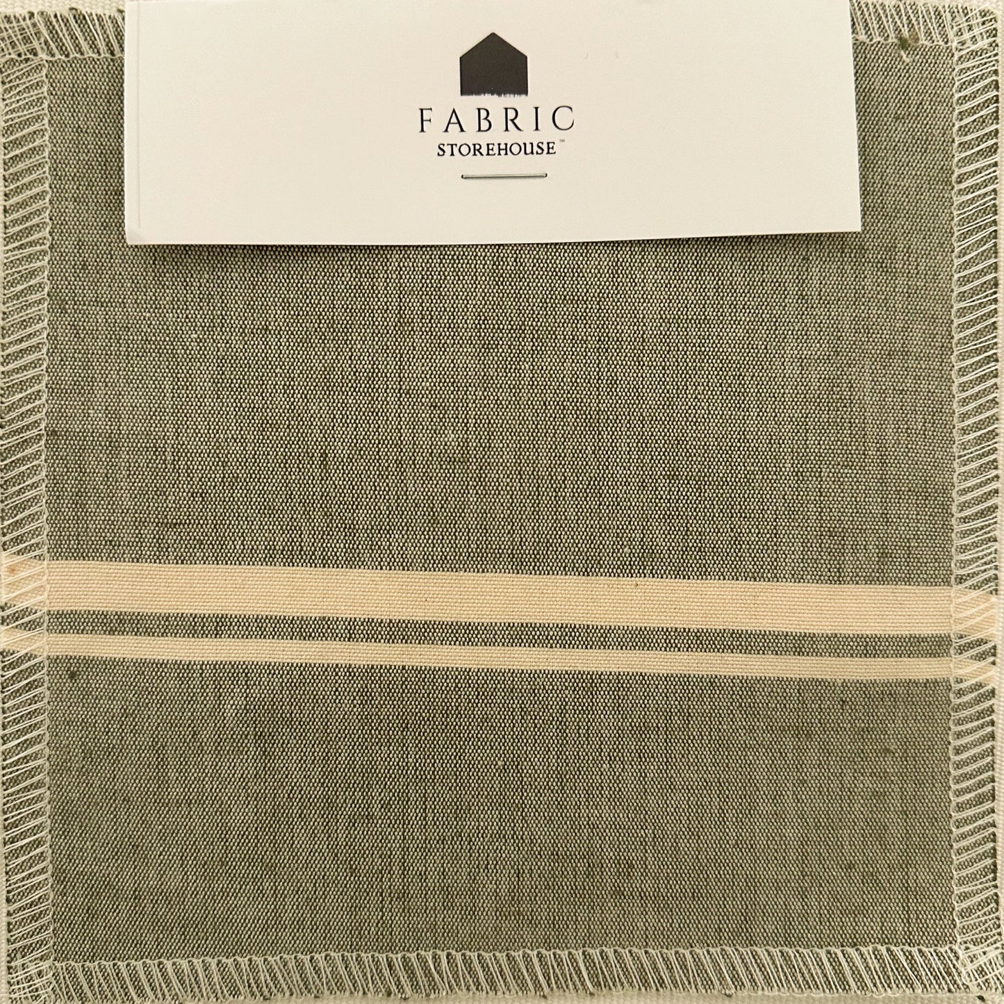 Subtle Green & Cream Stripe