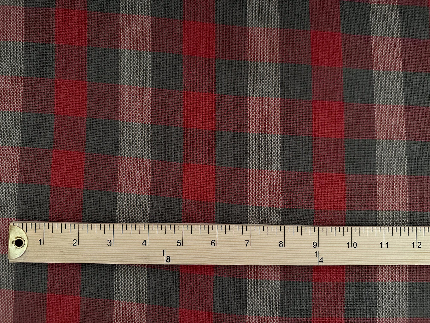 Woven Red Check Plaid